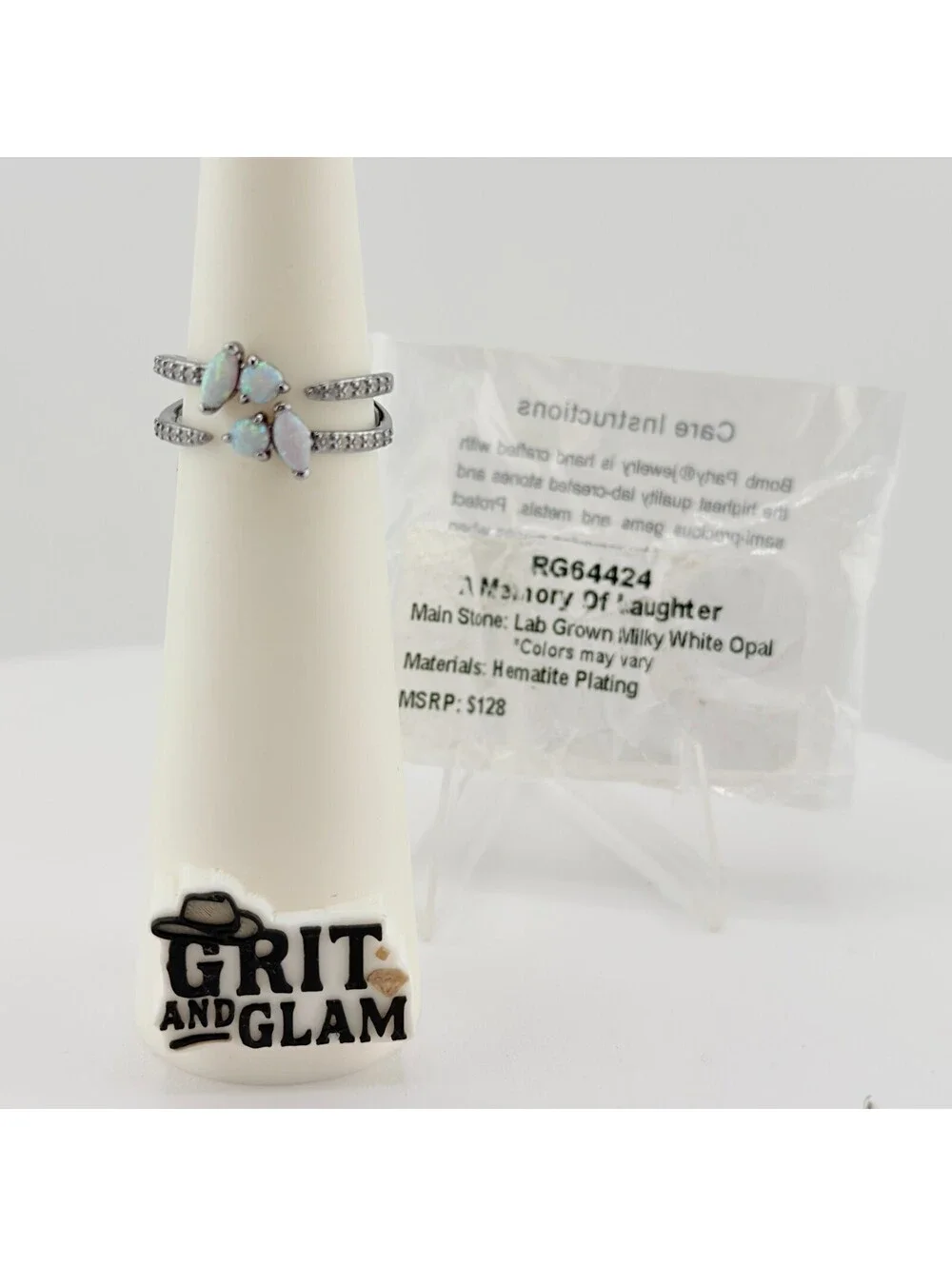 Bomb Party October Ring Sz 7 